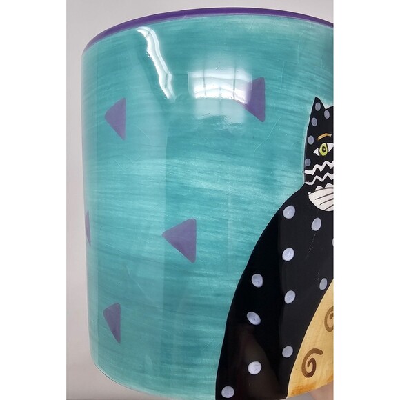 Vintage Laurel Burch 1998 "Fantasticats" Multicolor Ceramic Coffee Tea Mug - Picture 3 of 10